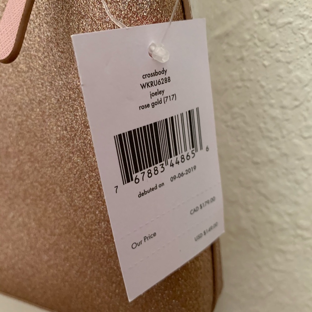 Kate spade glitter joeley crossbody rose gold NWT - Picture 5 of 7